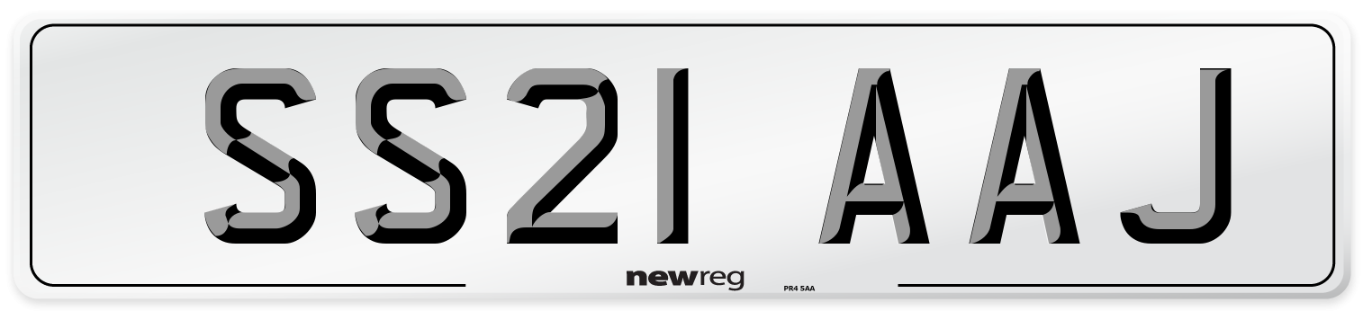 SS21 AAJ Number Plate from New Reg